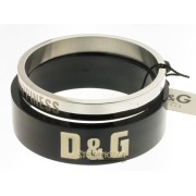 D&G bracciale Words doppio acciaio e resina nera referenza DJ0582 new